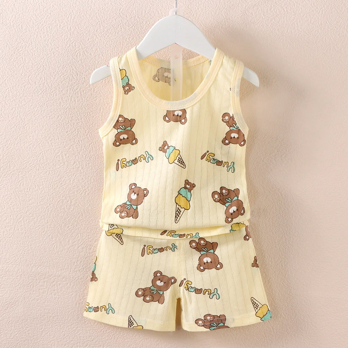 Cute & Breathable Kids Summer Vest & Shorts Set - Adorable Sleeveless Tops for Children