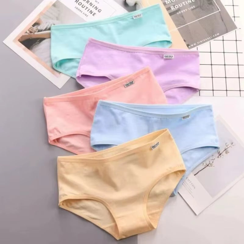 7Pcs/Lot Women'S Panties plus Size Underwear Cotton Briefs Girls Soft Pantys Female Intimates Underpant for Women Sexy Lingeries