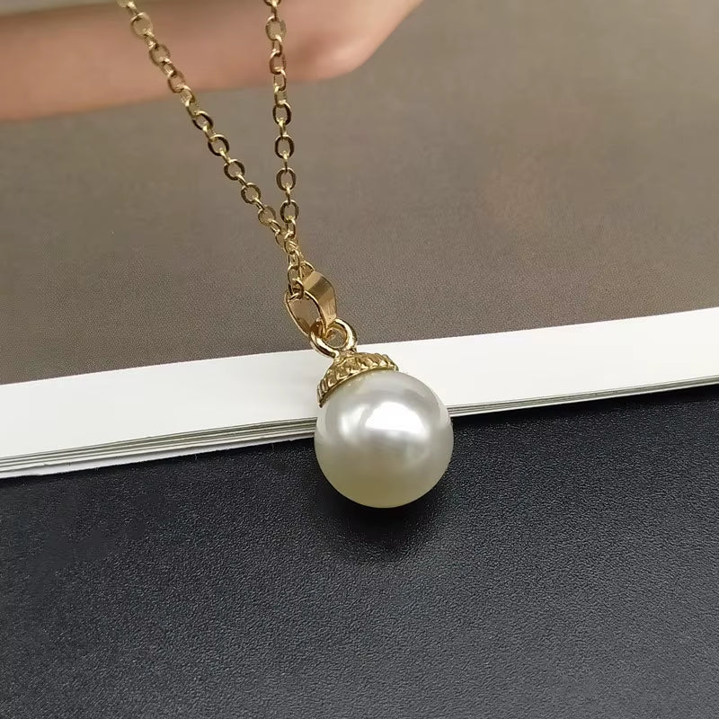 Trendy Summer Shell Imitation Pearl Pendant Necklace for Women Fashion Collar Neck Jewelry Wholesale Dropshipping