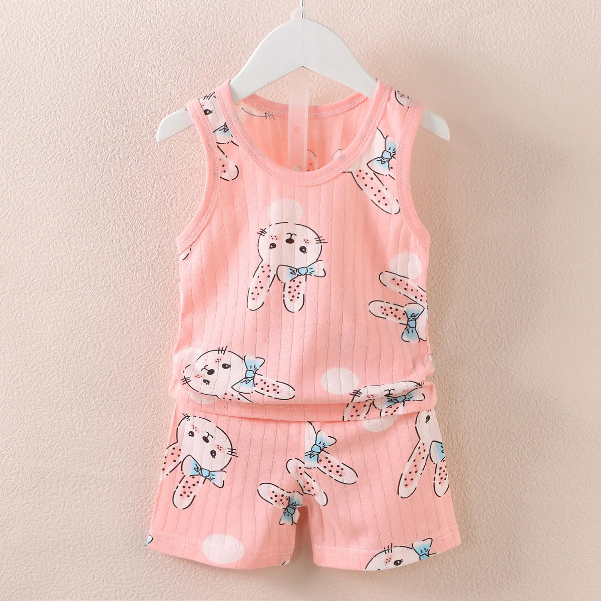 Cute & Breathable Kids Summer Vest & Shorts Set - Adorable Sleeveless Tops for Children